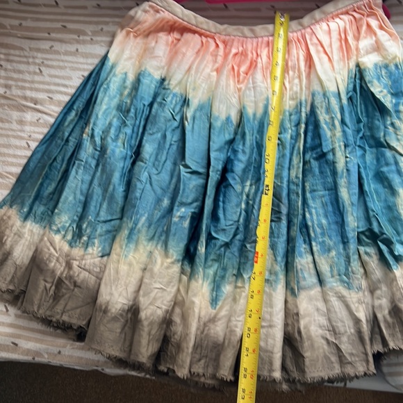 Vivien Ramsay tie dye skirt. Leather waistband. One of a kind.  Tag removed. - Picture 12 of 13